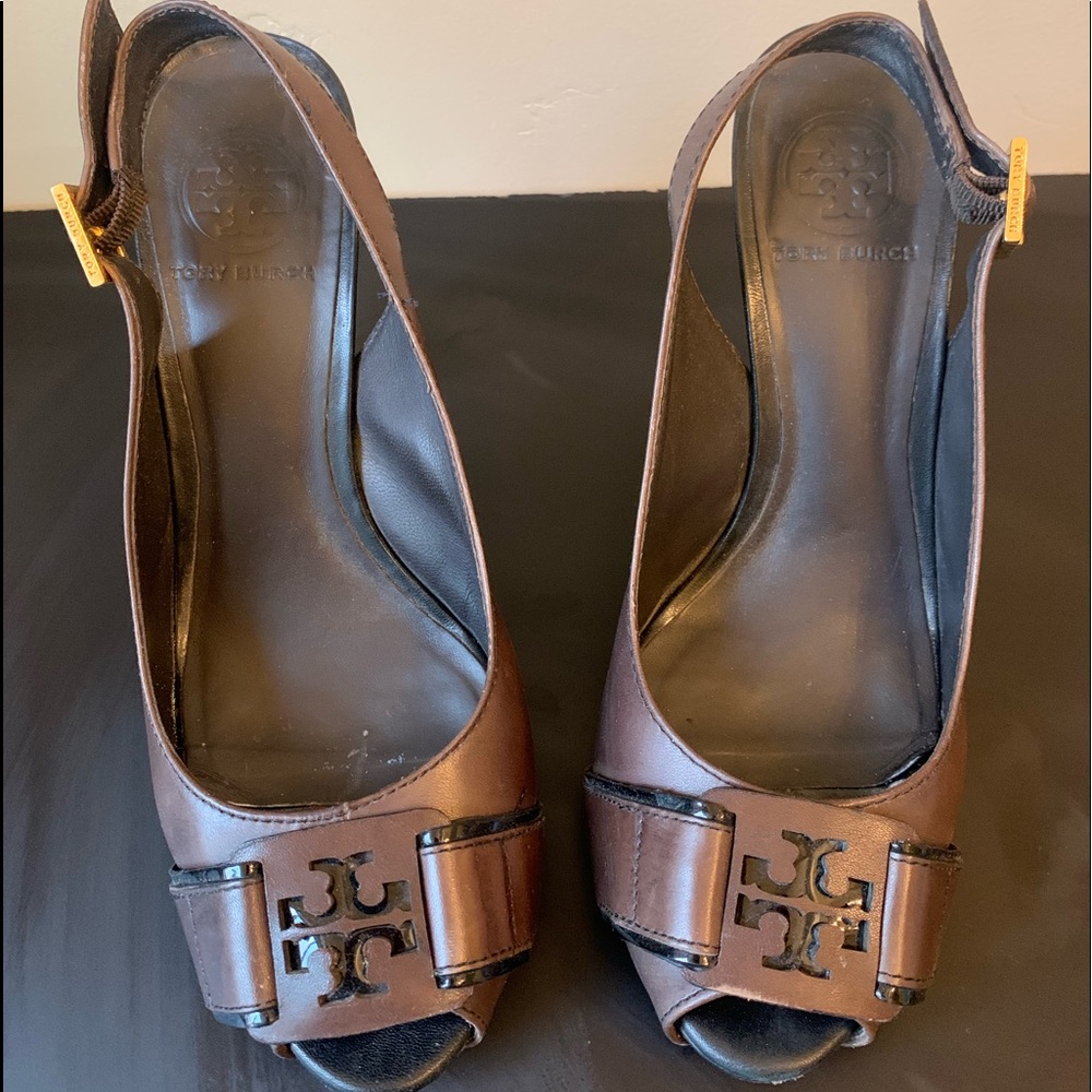 Tory Burch Brown Slingback Heel, Size 7*